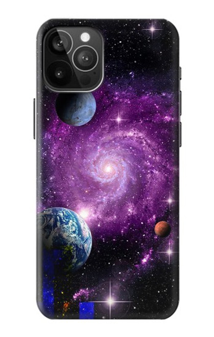 W3689 Planète spatiale Galaxy Etui Coque Housse et Flip Housse Cuir pour iPhone 12 Pro Max