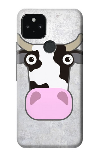 W3257 Vache Dessin animé Etui Coque Housse et Flip Housse Cuir pour Google Pixel 5