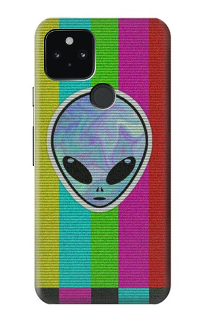 W3437 Extraterrestre Aucun signal Etui Coque Housse et Flip Housse Cuir pour Google Pixel 5