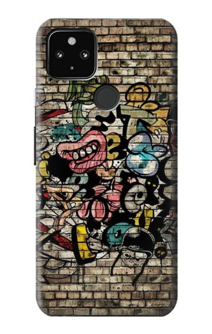 W3394 Graffiti mur Etui Coque Housse et Flip Housse Cuir pour Google Pixel 4a 5G