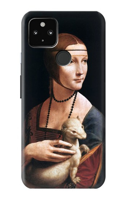 W3471 Lady hermine Leonardo da Vinci Etui Coque Housse et Flip Housse Cuir pour Google Pixel 4a 5G