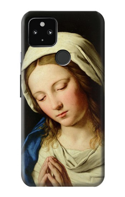 W3476 Prière Vierge Marie Etui Coque Housse et Flip Housse Cuir pour Google Pixel 4a 5G