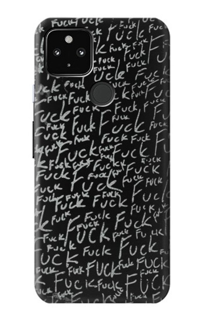 W3478 Mots drôles Noirboard Etui Coque Housse et Flip Housse Cuir pour Google Pixel 4a 5G