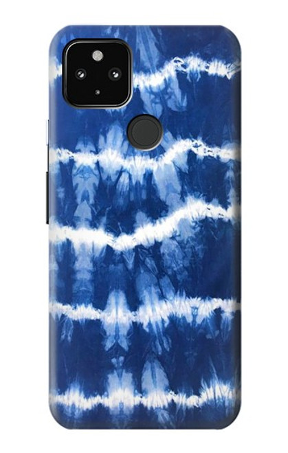 W3671 Tie Dye bleu Etui Coque Housse et Flip Housse Cuir pour Google Pixel 4a 5G