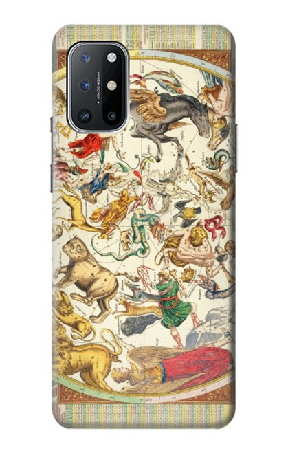 W3145 Constellation antique Carte du ciel étoilé Etui Coque Housse et Flip Housse Cuir pour OnePlus 8T