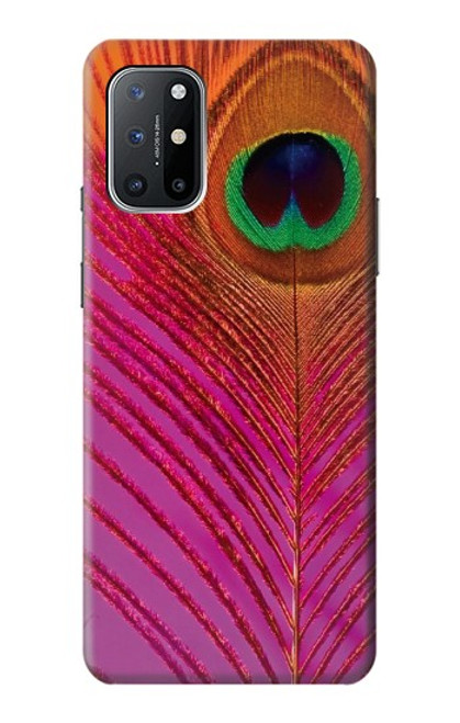 W3201 Rose Paon Plume Etui Coque Housse et Flip Housse Cuir pour OnePlus 8T