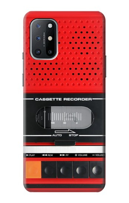 W3204 Rouge Cassette Recorder graphique Etui Coque Housse et Flip Housse Cuir pour OnePlus 8T