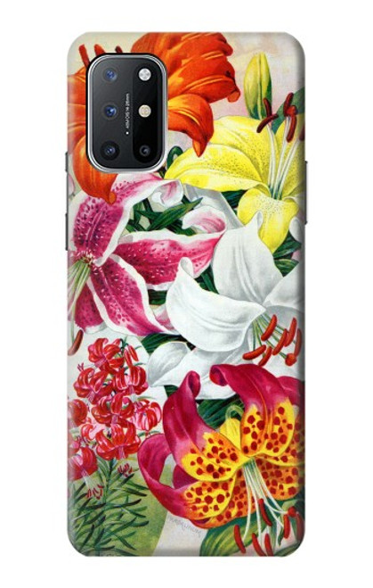 W3205 Fleurs Art Retro Etui Coque Housse et Flip Housse Cuir pour OnePlus 8T