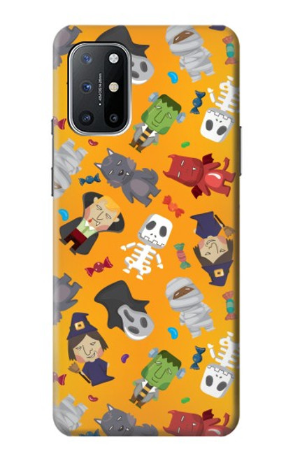 W3275 Mignon Halloween Motif Dessin animé Etui Coque Housse et Flip Housse Cuir pour OnePlus 8T