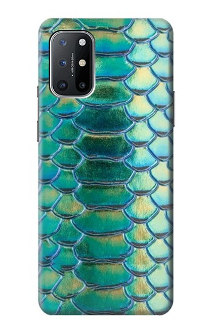 W3414 Vert Serpent Échelle graphique Imprimer Etui Coque Housse et Flip Housse Cuir pour OnePlus 8T