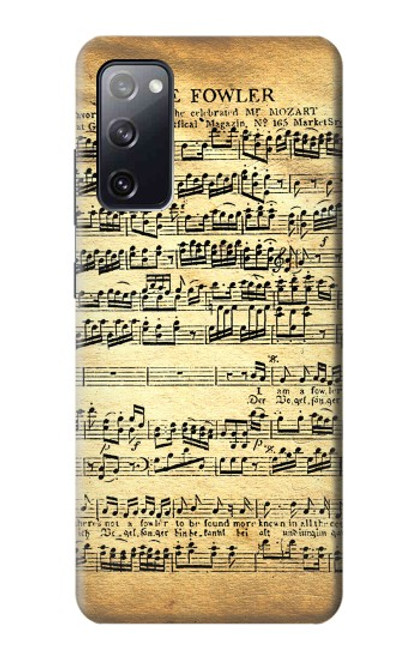 W2667 Fowler Mozart Partitions Etui Coque Housse et Flip Housse Cuir pour Samsung Galaxy S20 FE