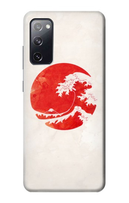 W3237 Waves Japon Drapeau Etui Coque Housse et Flip Housse Cuir pour Samsung Galaxy S20 FE