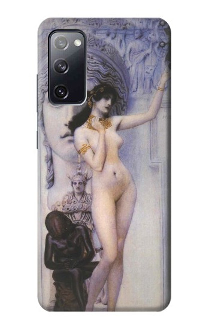 W3353 Gustav Klimt Allégorie de la sculpture Etui Coque Housse et Flip Housse Cuir pour Samsung Galaxy S20 FE