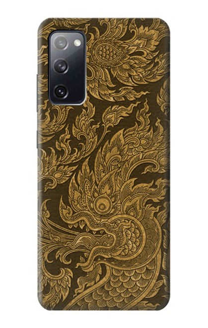 W3382 Art de la peinture thaïlandaise Naga Etui Coque Housse et Flip Housse Cuir pour Samsung Galaxy S20 FE