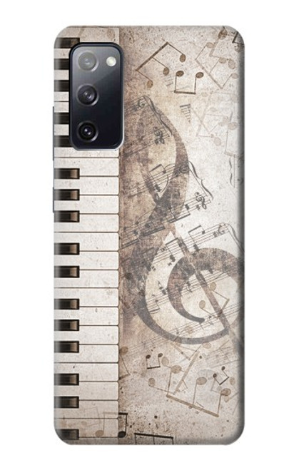 W3390 Note de musique Etui Coque Housse et Flip Housse Cuir pour Samsung Galaxy S20 FE