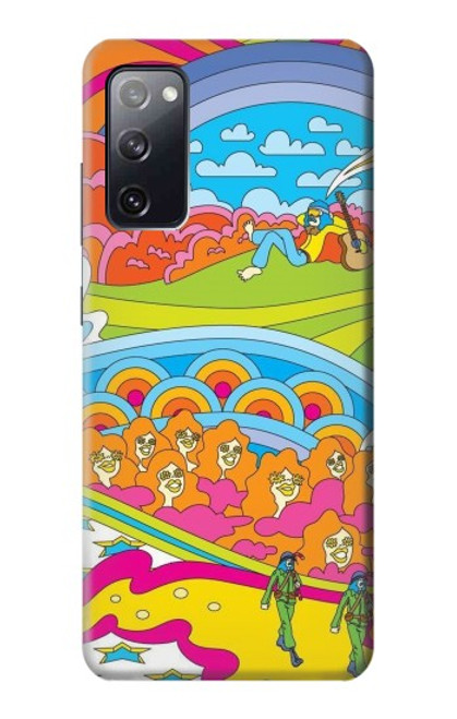 W3407 hippie Art Etui Coque Housse et Flip Housse Cuir pour Samsung Galaxy S20 FE