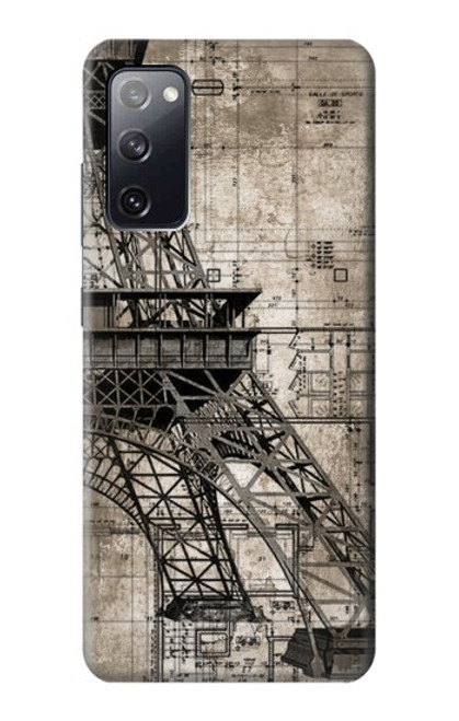 W3416 Plan Tour Eiffel Etui Coque Housse et Flip Housse Cuir pour Samsung Galaxy S20 FE