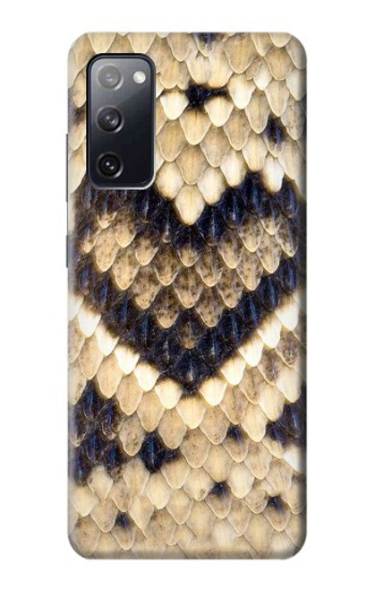 W3417 Diamant Rattle Serpent graphique Imprimer Etui Coque Housse et Flip Housse Cuir pour Samsung Galaxy S20 FE