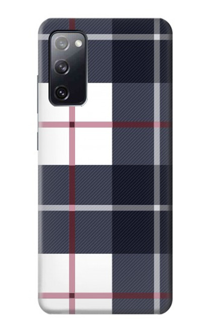 W3452 Plaid en tissu Etui Coque Housse et Flip Housse Cuir pour Samsung Galaxy S20 FE