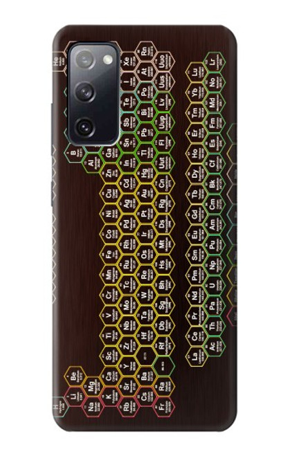 W3544 Néon Honeycomb Tableau périodique Etui Coque Housse et Flip Housse Cuir pour Samsung Galaxy S20 FE