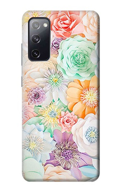 W3705 Fleur florale pastel Etui Coque Housse et Flip Housse Cuir pour Samsung Galaxy S20 FE