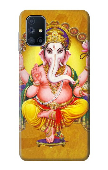 W0896 Ganesh Seigneur Dieu hindou Etui Coque Housse et Flip Housse Cuir pour Samsung Galaxy M51