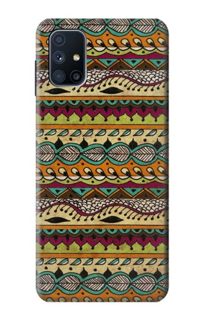 W2860 Boho Hippie Motif aztèque Etui Coque Housse et Flip Housse Cuir pour Samsung Galaxy M51