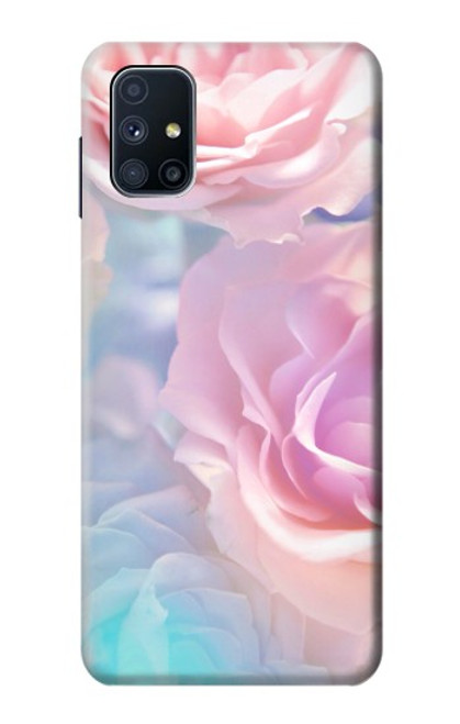 W3050 Pastel Fleurs millésimé Etui Coque Housse et Flip Housse Cuir pour Samsung Galaxy M51