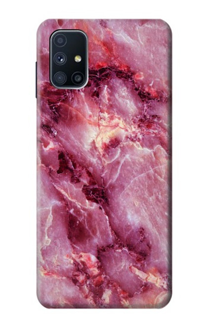 W3052 Rose Marbre Imprimé graphique Etui Coque Housse et Flip Housse Cuir pour Samsung Galaxy M51