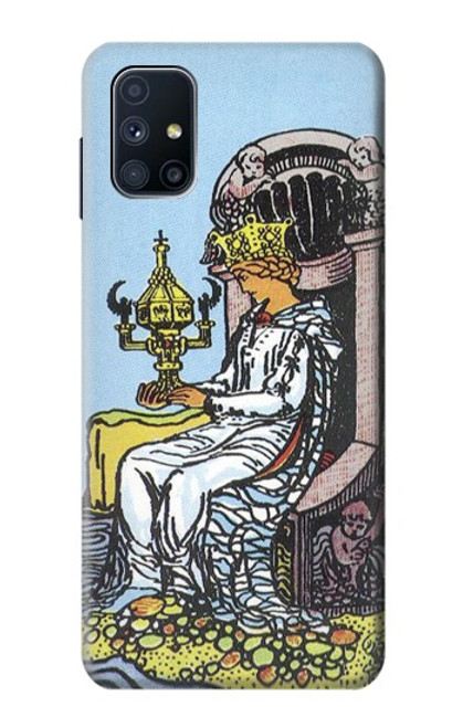 W3067 Carte de tarot Reine des Coupes Etui Coque Housse et Flip Housse Cuir pour Samsung Galaxy M51