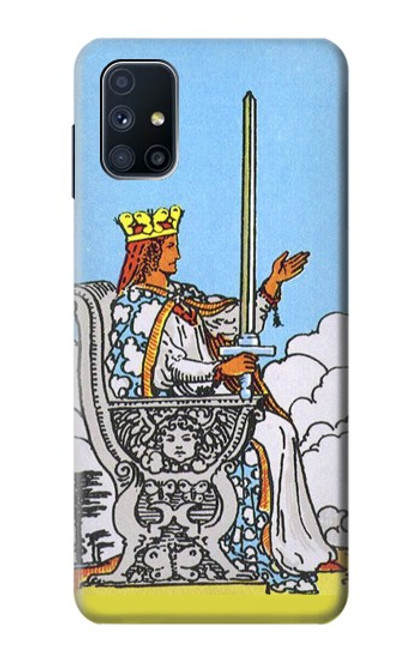 W3068 Carte de tarot Reine des épées Etui Coque Housse et Flip Housse Cuir pour Samsung Galaxy M51