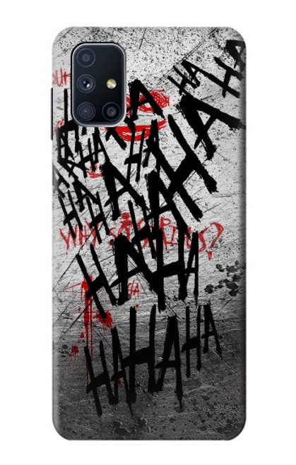 W3073 Joker Hahaha de sang éclaboussures Etui Coque Housse et Flip Housse Cuir pour Samsung Galaxy M51