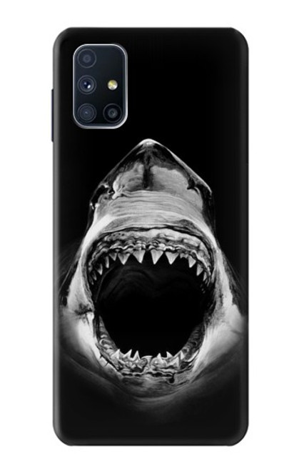 W3100 Requin blanc Etui Coque Housse et Flip Housse Cuir pour Samsung Galaxy M51