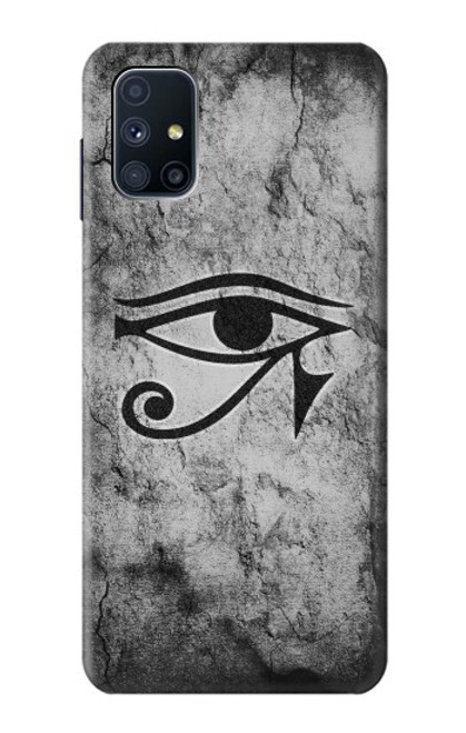 W3108 Égyptien ancien Soleil d'Horus Oeil Etui Coque Housse et Flip Housse Cuir pour Samsung Galaxy M51