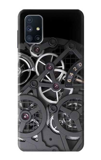 W3176 A l'intérieur Montre Noir Etui Coque Housse et Flip Housse Cuir pour Samsung Galaxy M51