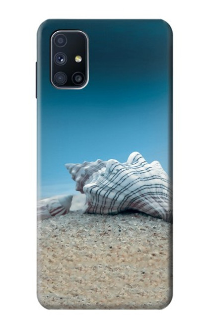 W3213 Coquilles de mer sous la mer Etui Coque Housse et Flip Housse Cuir pour Samsung Galaxy M51