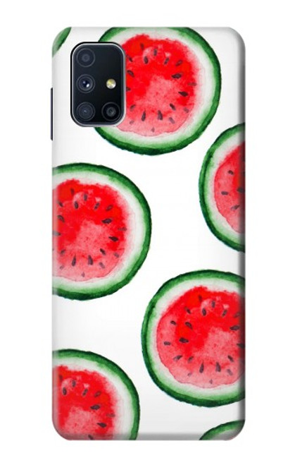 W3236 Motif melon d'eau Etui Coque Housse et Flip Housse Cuir pour Samsung Galaxy M51