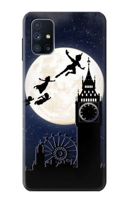 W3249 Peter Pan Pleine Lune Nuit Etui Coque Housse et Flip Housse Cuir pour Samsung Galaxy M51