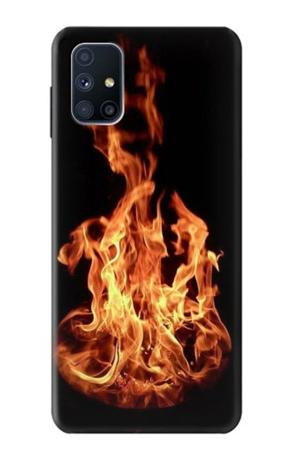 W3379 Cadre d'incendie Etui Coque Housse et Flip Housse Cuir pour Samsung Galaxy M51