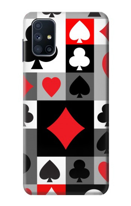 W3463 Costume Poker Carte Etui Coque Housse et Flip Housse Cuir pour Samsung Galaxy M51