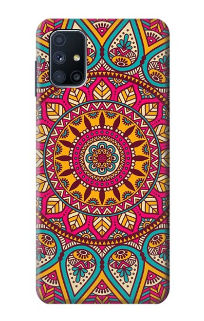 W3694 Modèle d'art hippie Etui Coque Housse et Flip Housse Cuir pour Samsung Galaxy M51