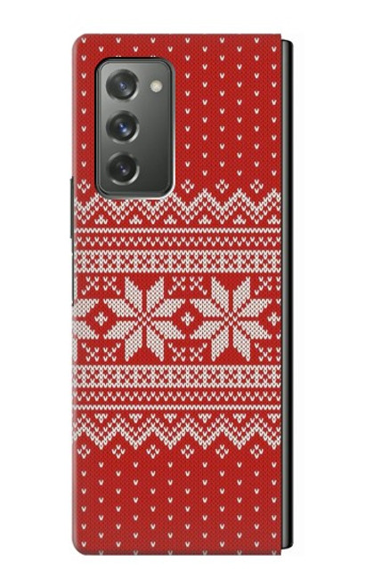 W3384 Motif d'hiver sans couture tricot Etui Coque Housse et Flip Housse pour Samsung Galaxy Z Fold2 5G