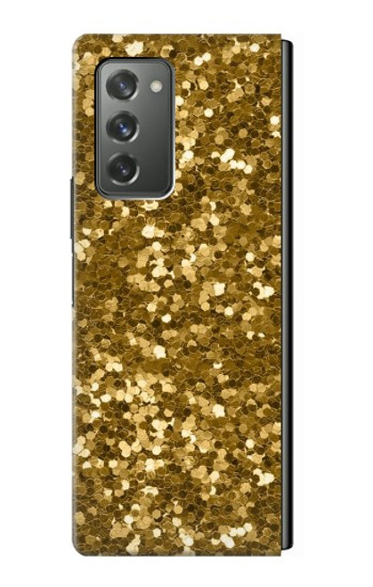 W3388 Imprimer or Glitter Graphic Etui Coque Housse et Flip Housse pour Samsung Galaxy Z Fold2 5G