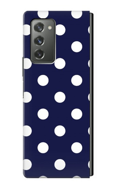 W3533 Bleu à pois Etui Coque Housse et Flip Housse pour Samsung Galaxy Z Fold2 5G