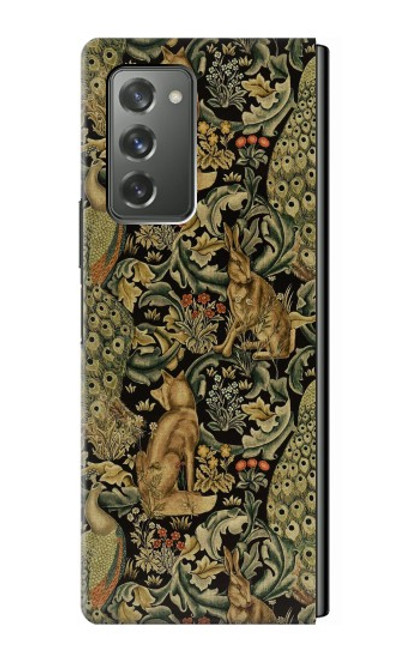W3661 William Morris Forest Velvet Etui Coque Housse et Flip Housse pour Samsung Galaxy Z Fold2 5G