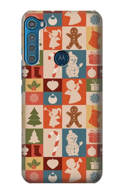 W2854 Motif mignon de Noël Etui Coque Housse et Flip Housse Cuir pour Motorola One Fusion+