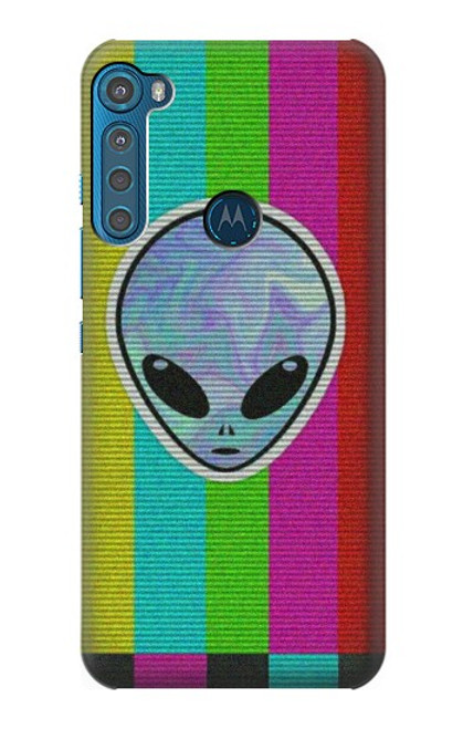 W3437 Extraterrestre Aucun signal Etui Coque Housse et Flip Housse Cuir pour Motorola One Fusion+