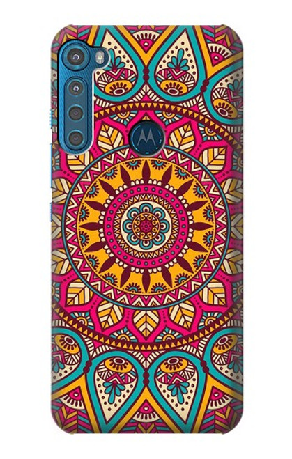 W3694 Modèle d'art hippie Etui Coque Housse et Flip Housse Cuir pour Motorola One Fusion+