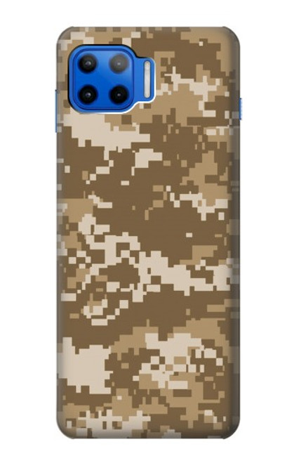 W3294 Armée Tan Coyote Camo Désert Camouflage Etui Coque Housse et Flip Housse Cuir pour Motorola Moto G 5G Plus