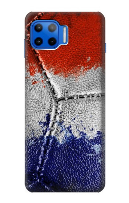 W3304 France Drapeau graphique Football Millésime Etui Coque Housse et Flip Housse Cuir pour Motorola Moto G 5G Plus